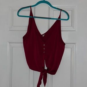 Free People Front Tie Crop Tank